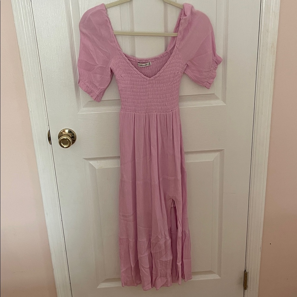 Abercrombie & Fitch Pink Smocked Dress